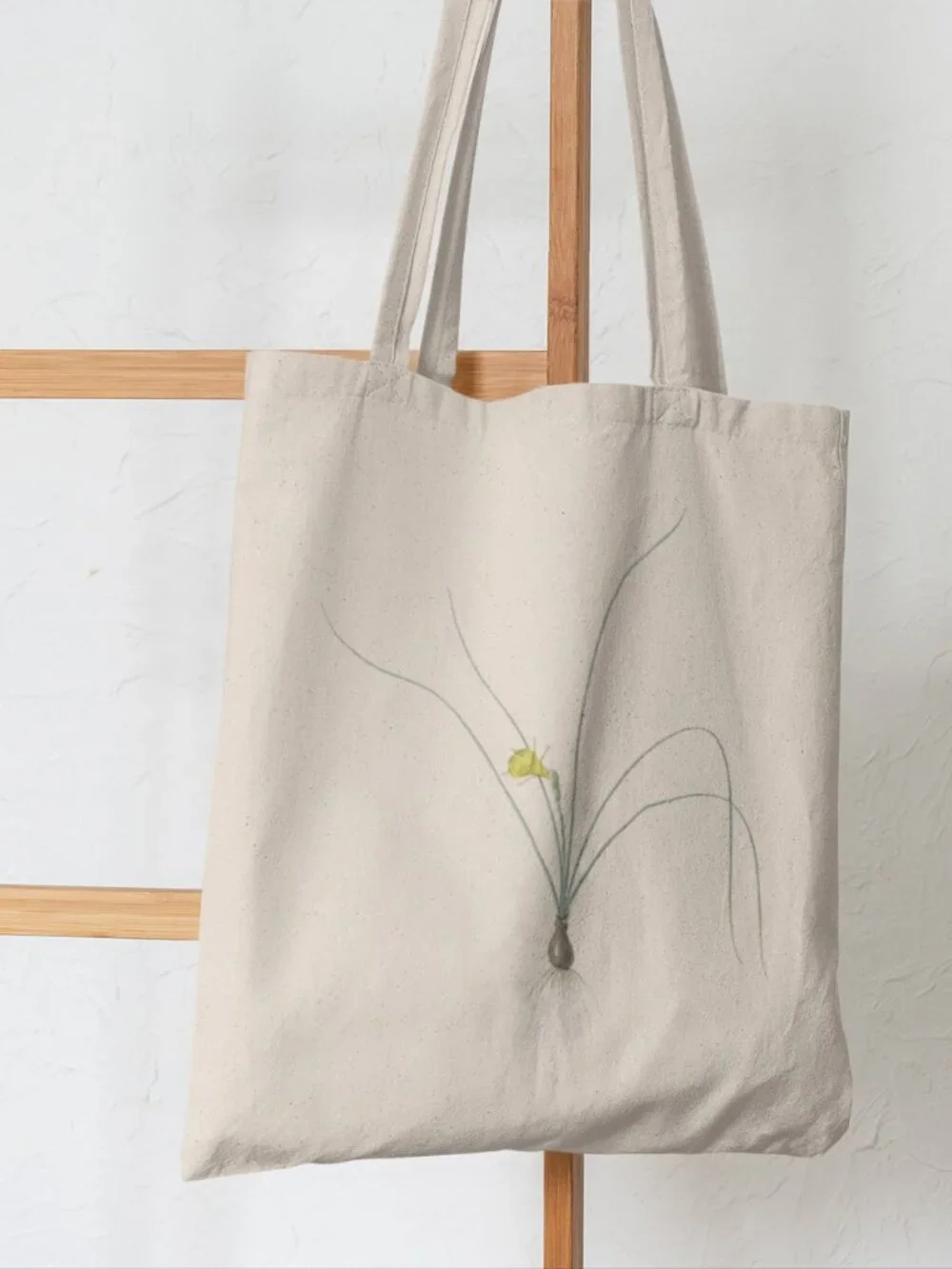 Petticoat Daffodil Vintage Floral Print Graphic Canvas Tote Bag